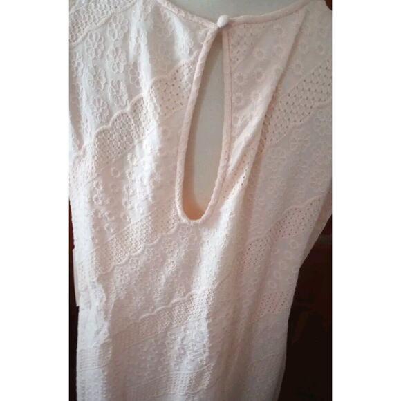 Calvin Klein Women's Cotton Eyelet Trapeze Dress Sz 14W New Lined Knee Length - Picture 7 of 11